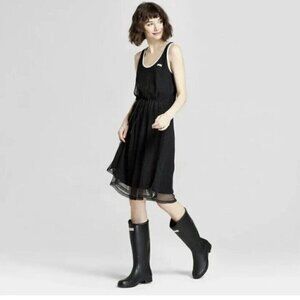 HUNTER for Target Mesh Black White Trim Lined Tennis Sleeveless Dress Size XS